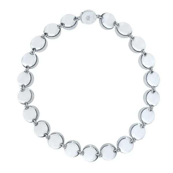 Niels Erik From Vintage Denmark Designer 15" Iconic Clamshell Sterling Silver Necklace Image 4 Purple Creek Holly Springs, NC