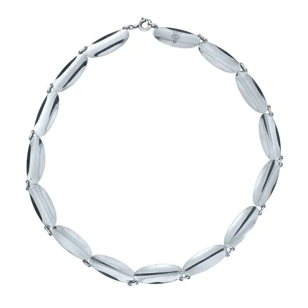 David Andersen, Willy Winnaess Designed Vintage Norway 15" Yellow Guilloche Enamel Sterling Silver Necklace Image 4 Purple Creek Holly Springs, NC