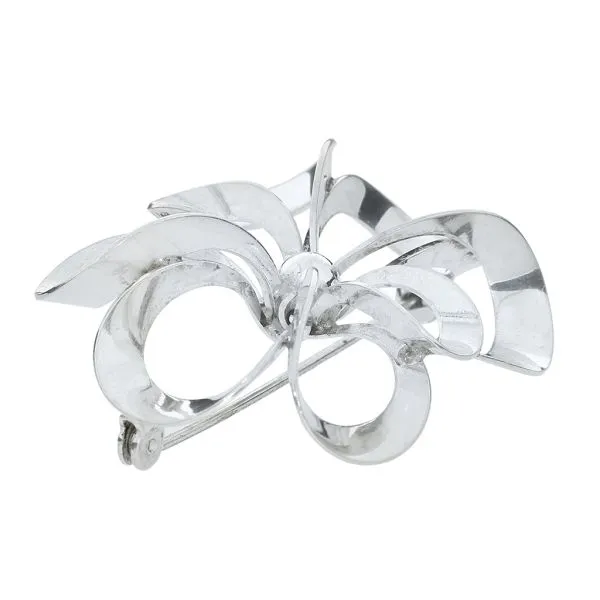 Niels Erik From Mid Century Denmark Circular Oval Floral Sterling Silver Brooch Image 3 Purple Creek Holly Springs, NC