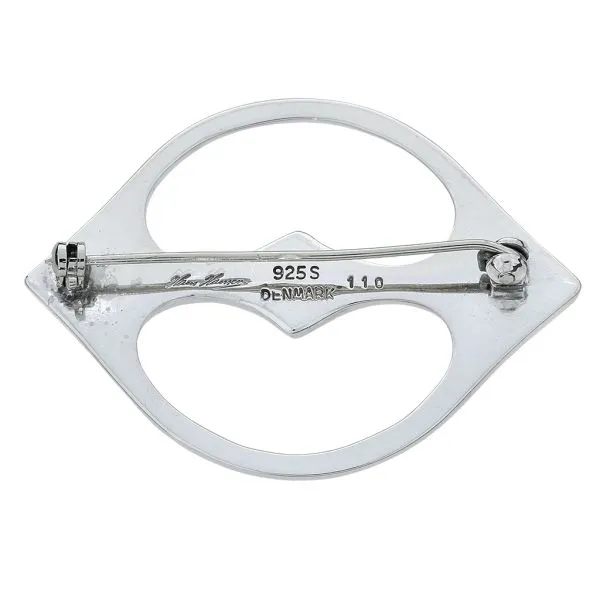 Hans Hansen Designed Sterling Silver Denmark Modernist MCM 110 Brooch Image 4 Purple Creek Holly Springs, NC