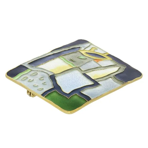 David Andersen Mid Century Winter Sterling Silver Enamel Brooch Image 3 Purple Creek Holly Springs, NC