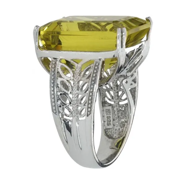 Sterling Silver 23.55ct Lemon Quartz Statement Ring Image 4 Purple Creek Holly Springs, NC