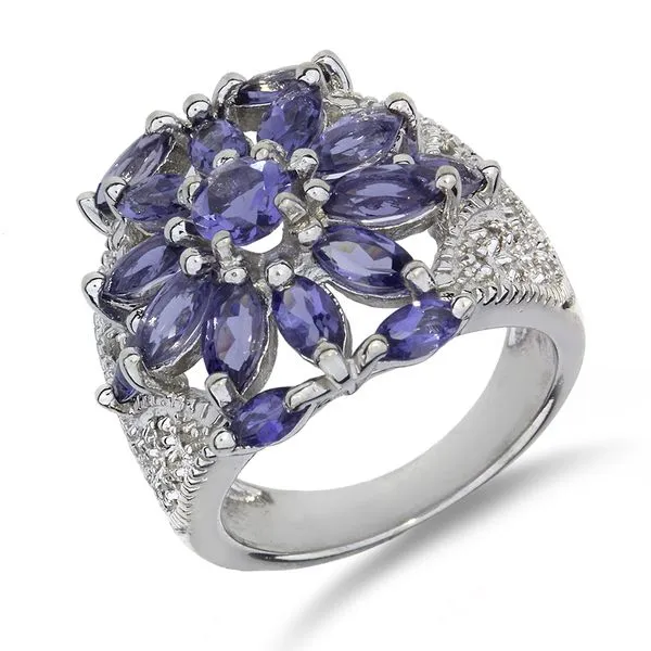 Sterling Silver 3.52ctw Tanzanite & Zircon Cluster Ring Purple Creek Holly Springs, NC