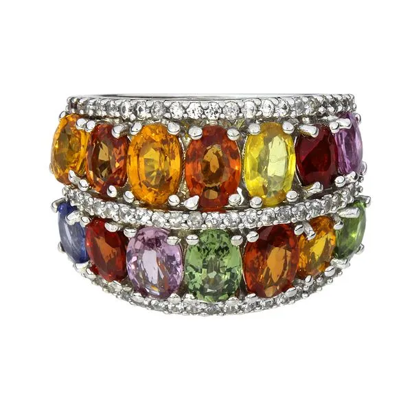 Sterling Silver 8.42ctw Multi Colored Sapphire & Zircon Ring Image 3 Purple Creek Holly Springs, NC