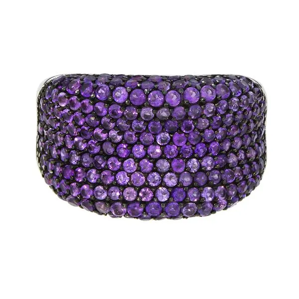 Sterling Silver 4.16ctw Amethyst Pave Dome Ring Image 3 Purple Creek Holly Springs, NC