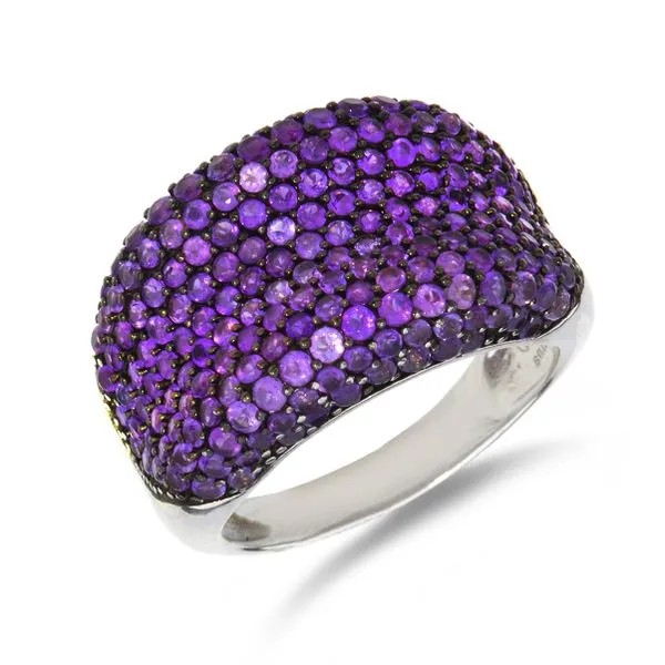 Sterling Silver 4.16ctw Amethyst Pave Dome Ring Purple Creek Holly Springs, NC