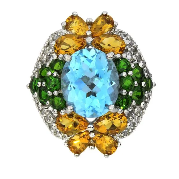 Sterling Silver 11.10ctw Mixed Gemstone Statement Ring Image 3 Purple Creek Holly Springs, NC