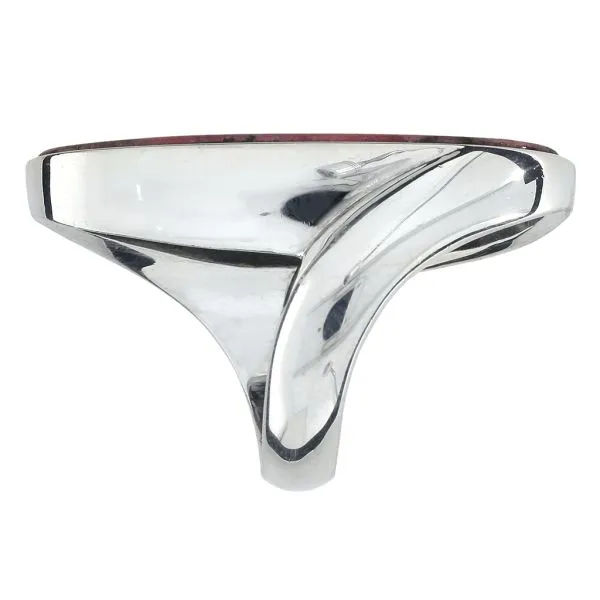 Joachim S'Paliu Vintage Modernist Sterling Silver Rhodonite Elongated Oval Statement Ring Image 4 Purple Creek Holly Springs, NC