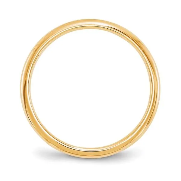 18K Yellow Gold 2mm Comfort Fit Half Round Band - Size 7.5 Image 2 Quantum Qarat  Phoenix, AZ
