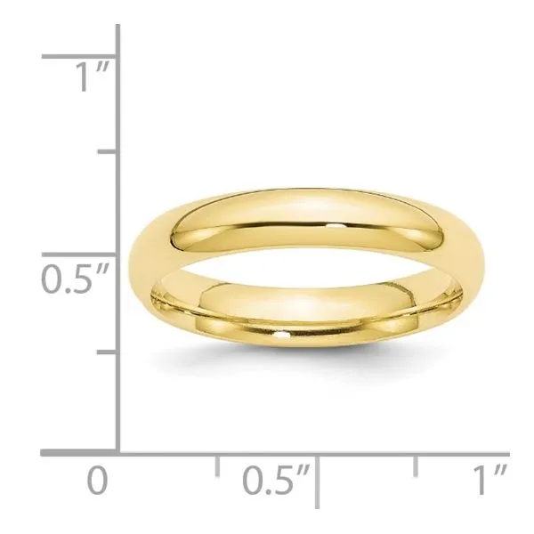 18K Yellow Gold 4mm Comfort Fit Half Round Band - Size 13.5 Image 3 Quantum Qarat  Phoenix, AZ