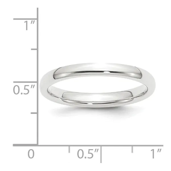 Platinum 2.5mm Comfort Fit Half Round Band - Size 5.5 Image 3 Quantum Qarat  Phoenix, AZ
