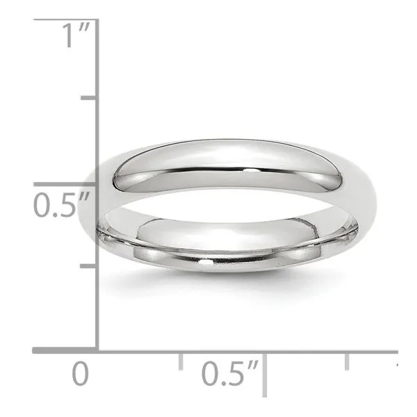 Platinum 4mm Comfort Fit Half Round Band - Size 8 Image 4 Quantum Qarat  Phoenix, AZ