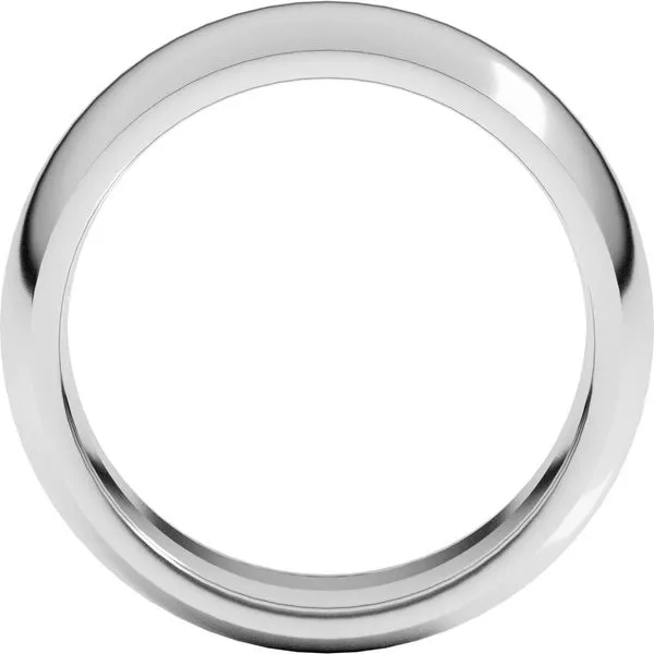 Platinum 8mm Comfort Fit Half Round Band - Size 4.5 Image 2 Quantum Qarat  Phoenix, AZ