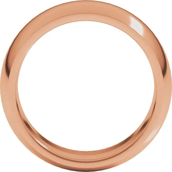14K Rose Gold 8mm Comfort Fit Half Round Band - Size 5.5 Image 3 Quantum Qarat  Phoenix, AZ