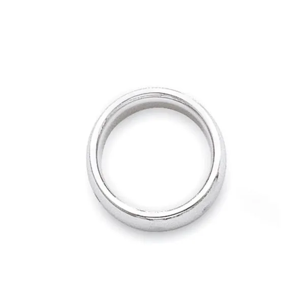 18K White Gold 3mm Comfort Fit Half Round Band - Size 9.5 Image 2 Quantum Qarat  Phoenix, AZ