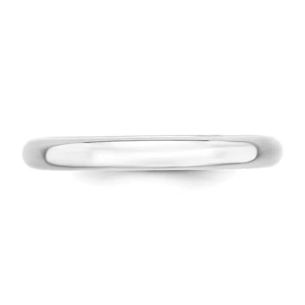 18K White Gold 3mm Comfort Fit Half Round Band - Size 9.5 Image 3 Quantum Qarat  Phoenix, AZ