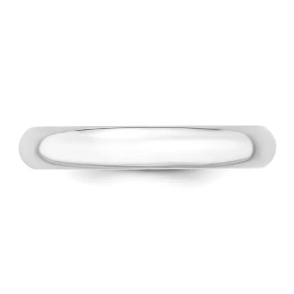 18K White Gold 4mm Comfort Fit Half Round Band - Size 14.5 Image 3 Quantum Qarat  Phoenix, AZ