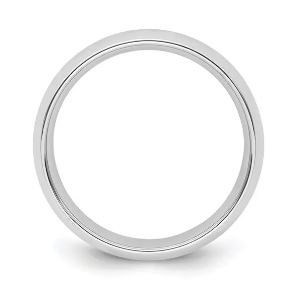 18K White Gold 6mm Comfort Fit Half Round Band - Size 10.5 Image 2 Quantum Qarat  Phoenix, AZ