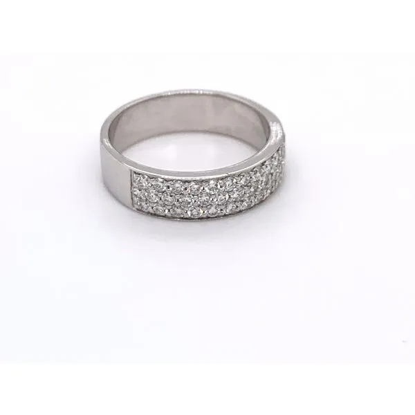 Wide Diamond Band Image 2 Sanders Jewelers Gainesville, FL