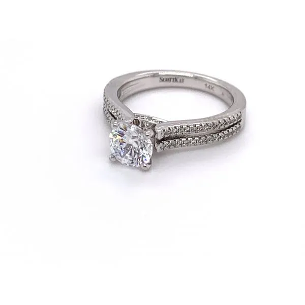Diamond Accented Double Shank Engagement Ring  Sanders Jewelers Gainesville, FL