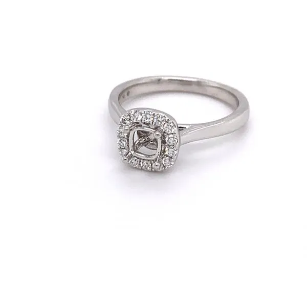 Cushion Halo Engagement Ring Sanders Jewelers Gainesville, FL