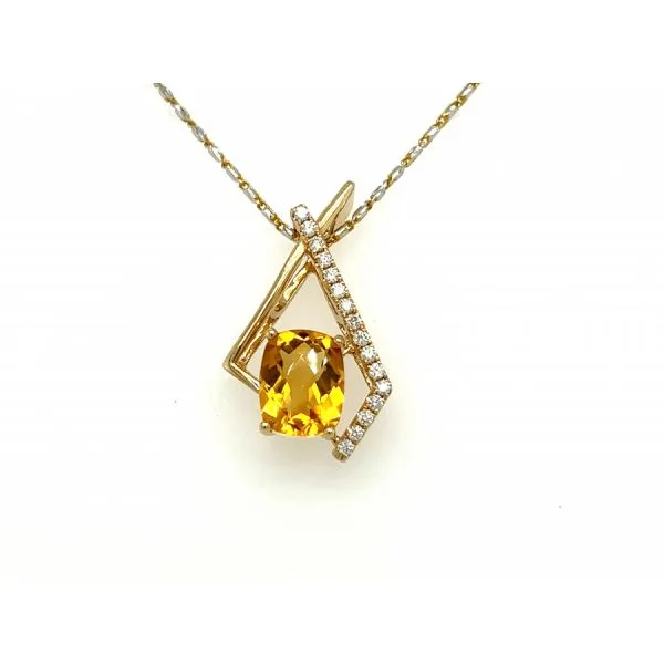Citrine and Diamond Pendant Sanders Jewelers Gainesville, FL