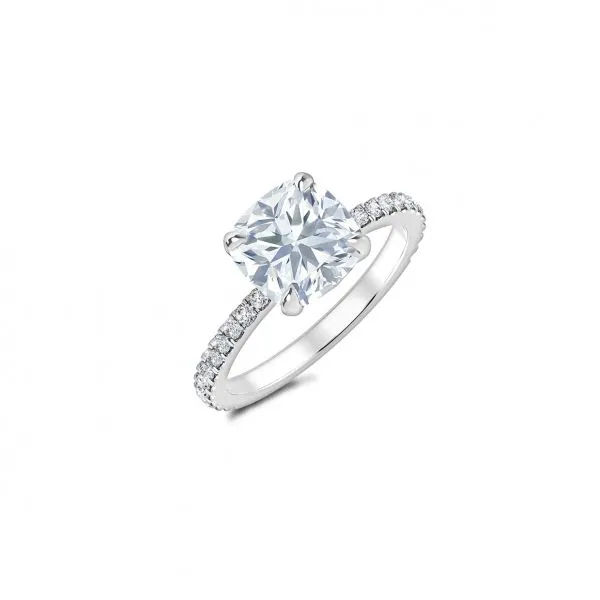 Forevermark Cushion Solitaire Diamond Engagement Ring Image 3 Sausalito Jewelers, Inc Sausalito, CA
