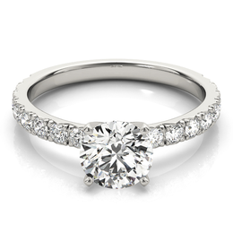 Single Row Diamond Engagement Rings