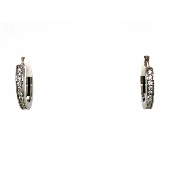 14 KARAT WHITE GOLD AND DIAMOND EARRINGS The Hunt House Fine and Custom Jewellery Huntsville, ON