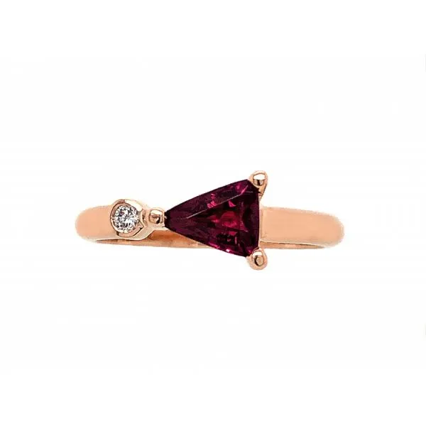 14 KARAT ROSE GOLD DIAMOND AND TOURMALINE RING The Hunt House Fine and Custom Jewellery Huntsville, ON