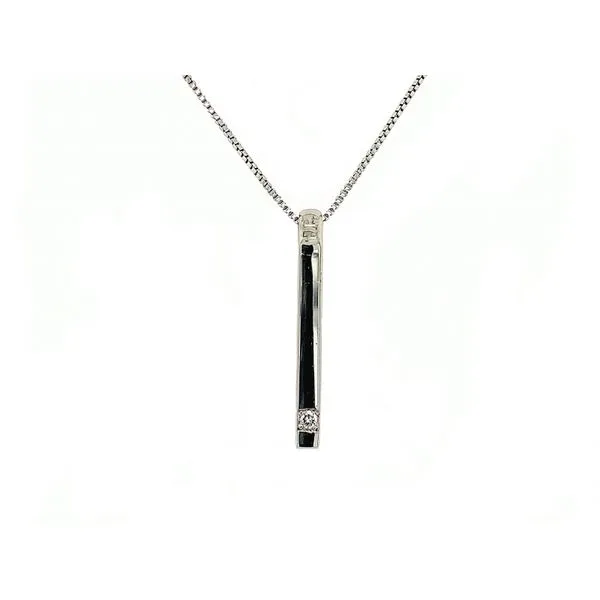 STERLING SILVER DIAMOND BAR PENDANT The Hunt House Fine and Custom Jewellery Huntsville, ON