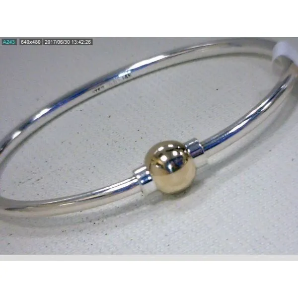 Two Tone Single Ball Bracelet Single ball gold Hanover | Avitabile Fine ...