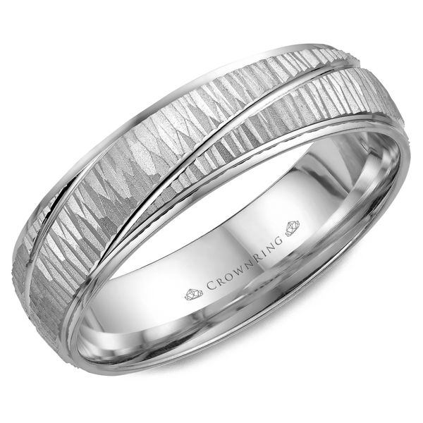 Crown Ring 6mm 14KW M Wedding band WB-7936 14KW - Rings | Barron's Fine ...