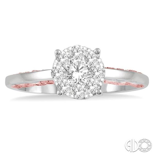 1/2 Ctw Round Cut Diamond Lovebright Ring in 14K White and Rose Gold Image 2 Becker's Jewelers Burlington, IA