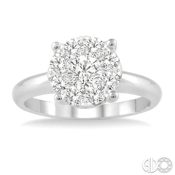 1 ctw Lovebright Round Cut Diamond Bridal Ring in 14K White Gold Image 2 Becker's Jewelers Burlington, IA