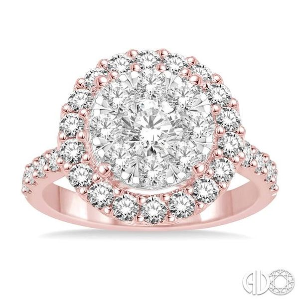 2 Ctw Round Shape Diamond Lovebright Ring in 14K Rose Gold Image 2 Becker's Jewelers Burlington, IA