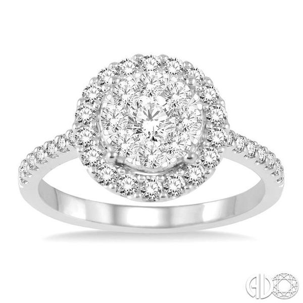 1 Ctw Round Shape Diamond Lovebright Ring in 14K White Gold Image 2 Becker's Jewelers Burlington, IA