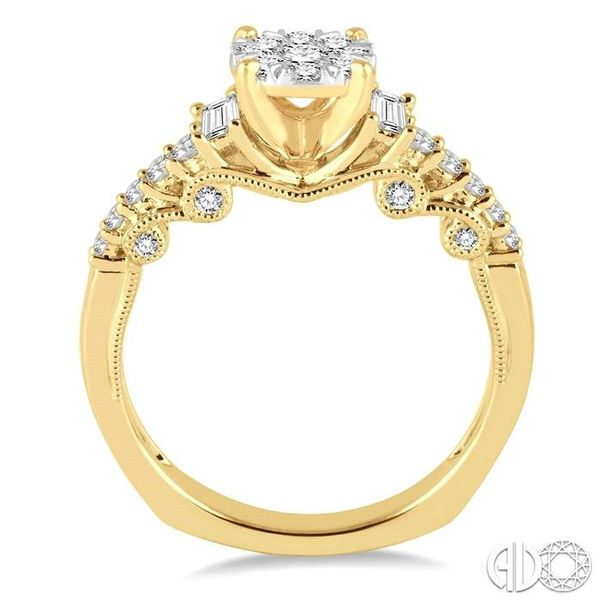3/4 Ctw Diamond Lovebright Engagement Ring in 14K Yellow and White Gold Image 3 Becker's Jewelers Burlington, IA
