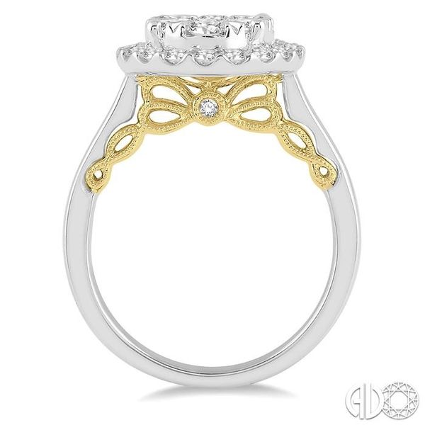 1 1/2 Oval Lovebright W Shape in IA Jewelers Ring | Burlington, Cluster | 14K Becker\'s ct Diamond