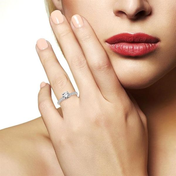 1/3 Ctw Diamond Semi-Mount Engagement Ring in 14K White Gold Image 4 Becker's Jewelers Burlington, IA