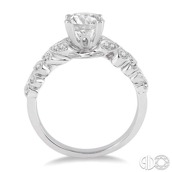 1/10 Ctw Diamond Semi-Mount Engagement Ring in 14K White Gold Image 3 Becker's Jewelers Burlington, IA