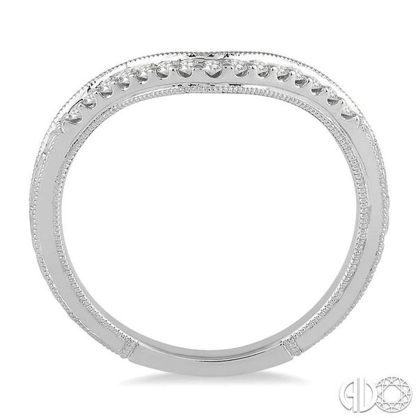 1/10 Ctw Round Cut Diamond Wedding Band in 14K White Gold Image 3 Becker's Jewelers Burlington, IA