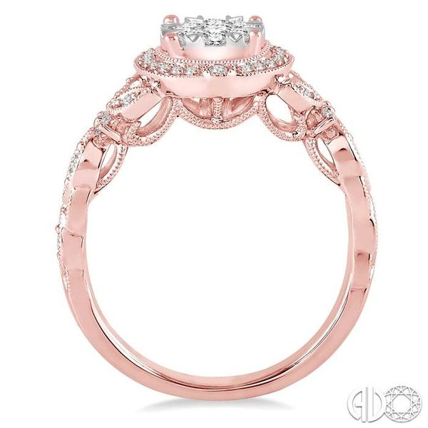 5/8 Ctw Diamond Lovebright Engagement Ring in 14K Rose and White Gold Image 3 Becker's Jewelers Burlington, IA