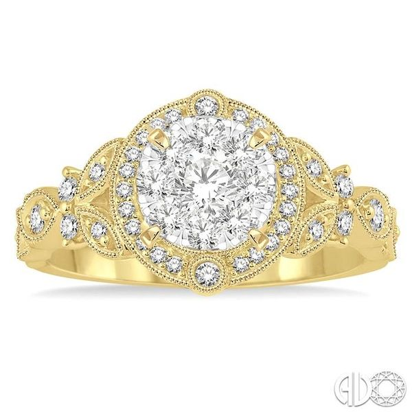 5/8 Ctw Diamond Lovebright Engagement Ring in 14K Yellow and White Gold Image 2 Becker's Jewelers Burlington, IA