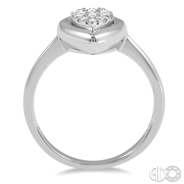 1/3 Ctw Pear Shape Diamond Lovebright Ring in 14K White Gold Image 3 Becker's Jewelers Burlington, IA