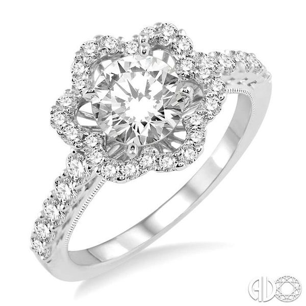 5/8 Ctw Diamond Semi-Mount Engagement Ring in 14K White Gold Becker's Jewelers Burlington, IA