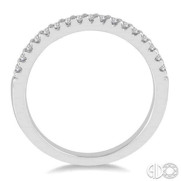 1/5 Ctw Round Cut Diamond Matching Wedding Band in 14K White Gold. Image 3 Becker's Jewelers Burlington, IA