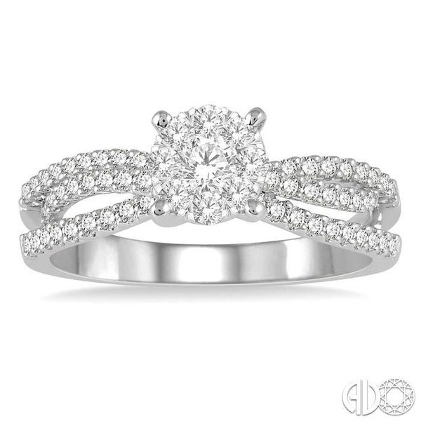 5/8 Ctw Diamond Lovebright Engagement Ring in 14K White Gold Image 2 Becker's Jewelers Burlington, IA