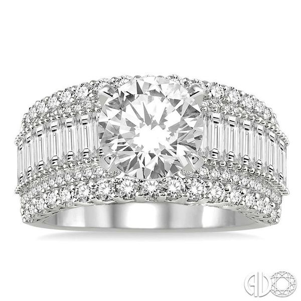 2 1/4 Ctw Diamond Semi-mount Engagement Ring in 14K White Gold Image 2 Becker's Jewelers Burlington, IA