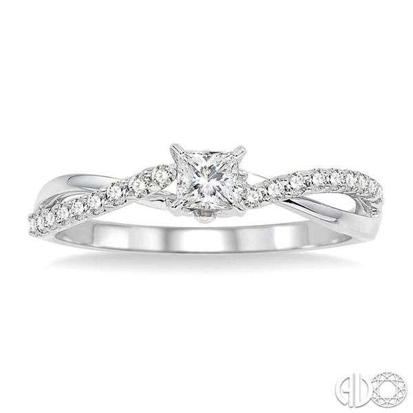 1/5 Ctw Diamond Semi-Mount Engagement Ring in 14K White Gold Image 2 Becker's Jewelers Burlington, IA